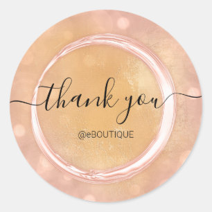 Hartelijk dank, Boutique Shop Business Name Roos Y Ronde Sticker