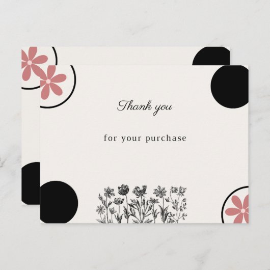 Hartelijk dank briefkaart (Voorkant / Achterkant)