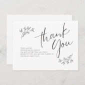 Hartelijk dank briefkaart (Voorkant / Achterkant)