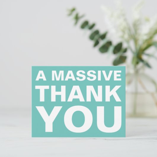 Hartelijk dank, Briefkaart (Staand voorkant)