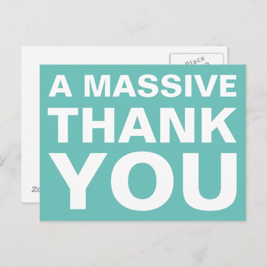 Hartelijk dank, Briefkaart (Voorkant / Achterkant)