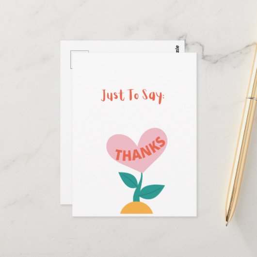 Hartelijk dank briefkaart (Voorkant / Achterkant in situ)