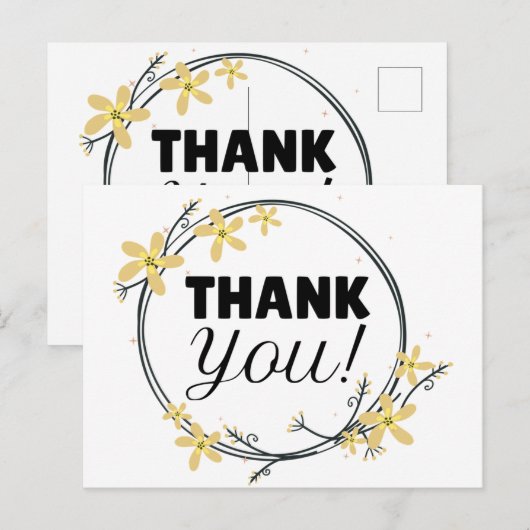 Hartelijk dank briefkaart (Voorkant / Achterkant)