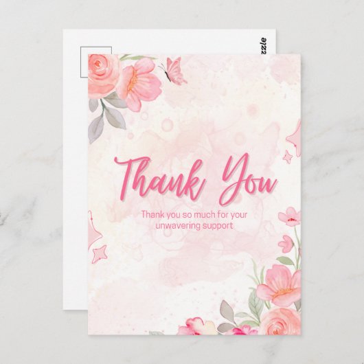 Hartelijk dank briefkaart (Voorkant / Achterkant)