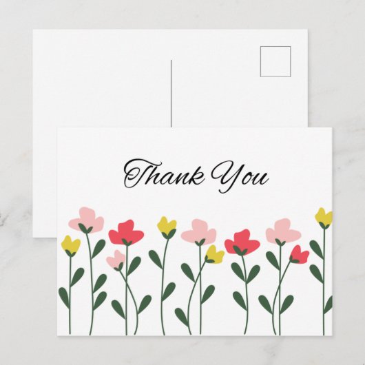 Hartelijk dank briefkaart (Voorkant / Achterkant)