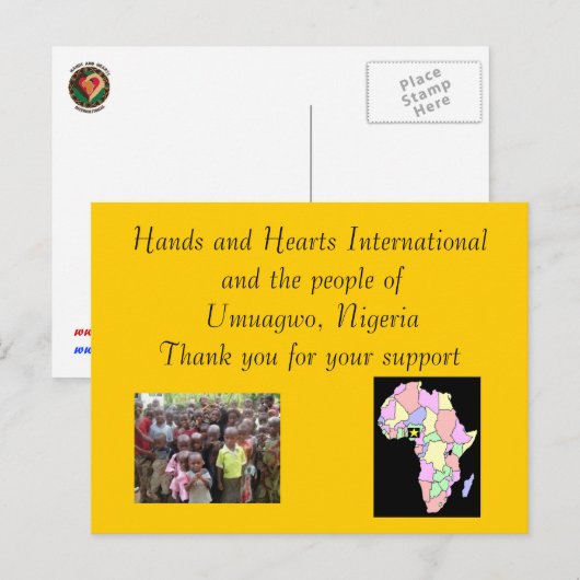 Hartelijk dank briefkaart (Voorkant / Achterkant)