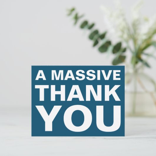 Hartelijk dank, Briefkaart (Staand voorkant)