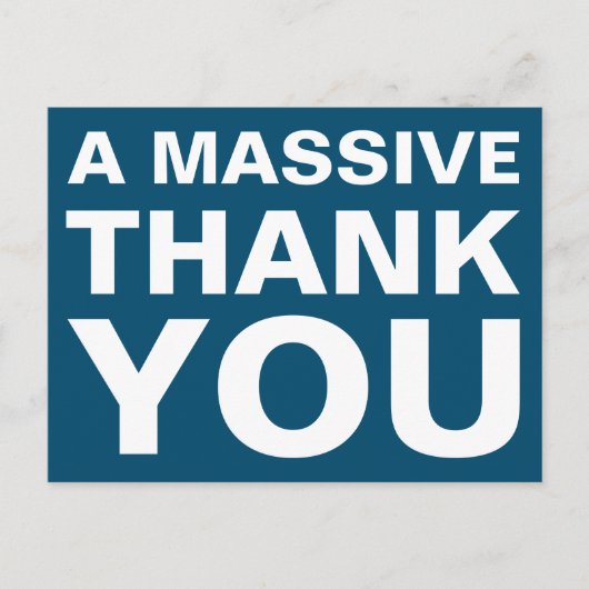 Hartelijk dank, Briefkaart (Voorkant)