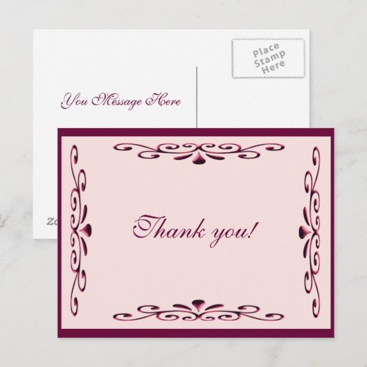 Hartelijk dank briefkaart (Voorkant / Achterkant)