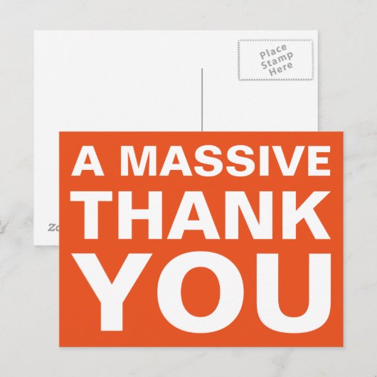 Hartelijk dank, Briefkaart (Voorkant / Achterkant)