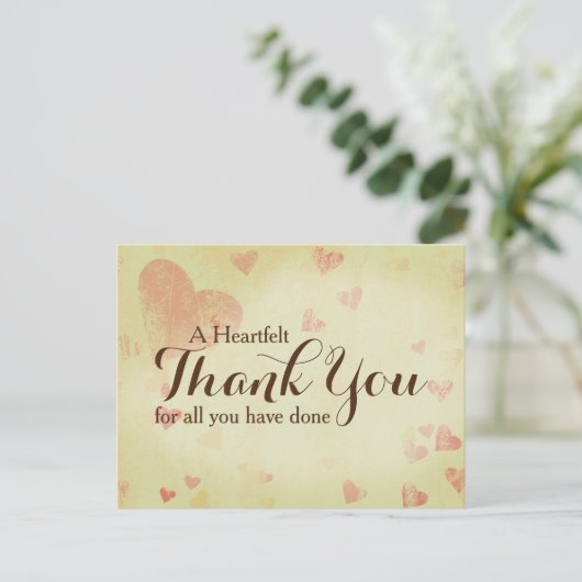 Hartelijk dank Briefkaart, Briefkaart (Staand voorkant)