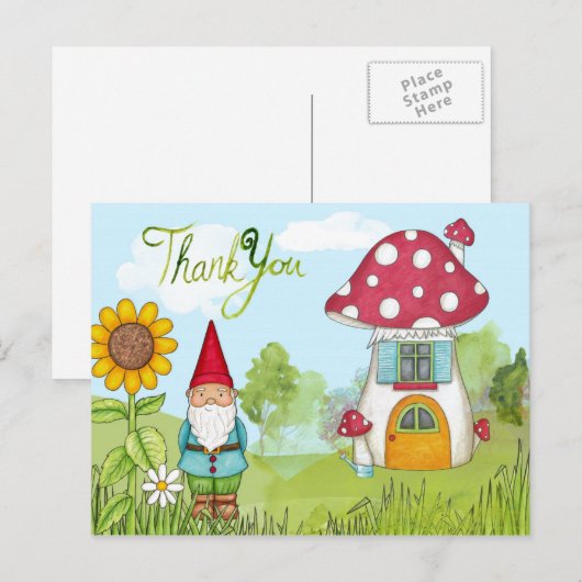 Hartelijk dank, Briefkaart Gnoom (Voorkant / Achterkant)