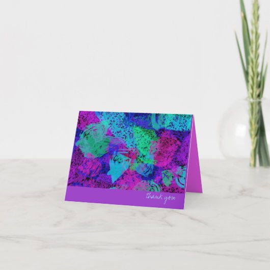 Hartelijk dank - Bright Sponge Splotch Bedankkaart (Voorkant)