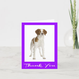 Hartelijk dank, Brittany Spaniel Puppy Dog Card Bedankkaart