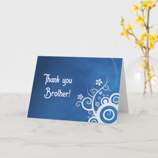 Hartelijk dank, broeder kaart (Gele Bloem)