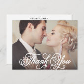HARTELIJK DANK | BRUILOFT BEDANKT POST KAART (Voorkant / Achterkant)