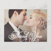 HARTELIJK DANK | BRUILOFT BEDANKT POST KAART (Voorkant)