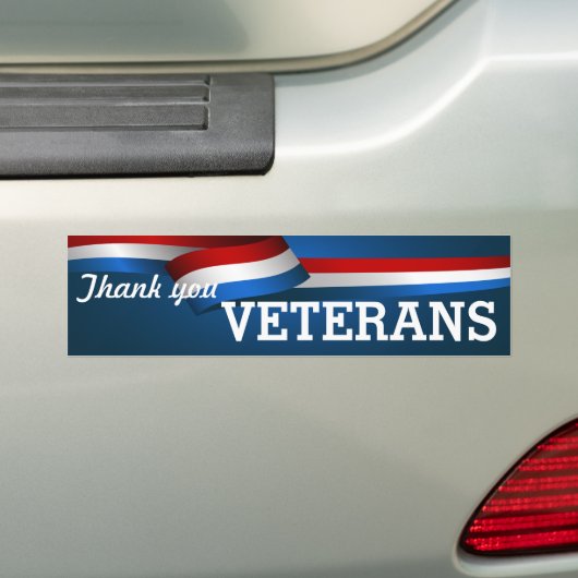 Hartelijk dank, Bumpersticker Veteranen (Op auto)