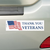 Hartelijk dank, Bumpersticker Veteranen (Op auto)