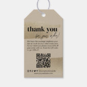 Hartelijk dank, Business Faux Gold Brush Hang Labe Cadeaulabel (Voorkant)