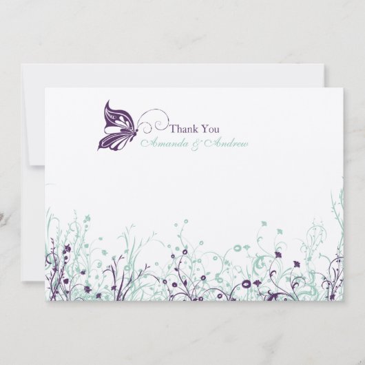Hartelijk dank - Butterfly Garden 9 Bedankkaart (Voorkant)