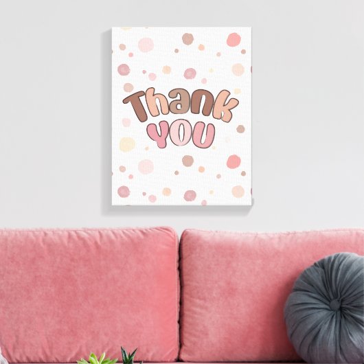 Hartelijk dank canvas afdruk (Insitu (Woonkamer))