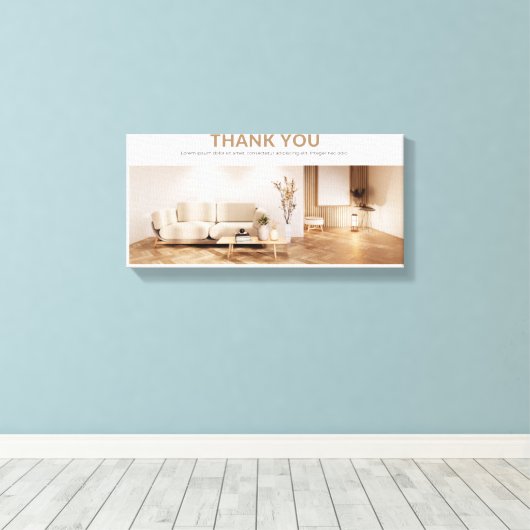 Hartelijk dank canvas afdruk (Insitu (Houten vloer))