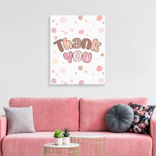 Hartelijk dank canvas afdruk (Insitu (Woonkamer))