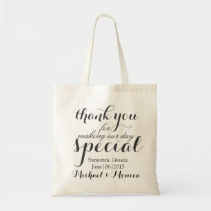 Hartelijk dank, Canvas tas voor aangepaste weddens