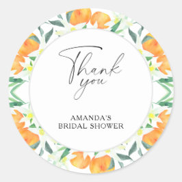 Hartelijk dank - Citrus - Vrijgezellenfeest Ronde Sticker