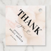 Hartelijk dank, Cloud Nine Heart Script Vrijgezell Bedankjes Labels (Achterkant)