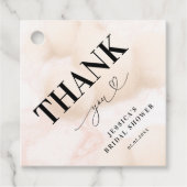 Hartelijk dank, Cloud Nine Heart Script Vrijgezell Bedankjes Labels (Voorkant)