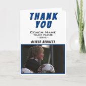 Hartelijk dank, Coach Card Blue met foto Bedankkaart (Voorkant)