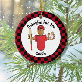Hartelijk dank, Coach Holiday Gift - Gepersonalise Keramisch Ornament