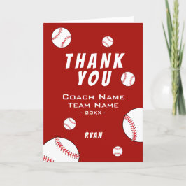 Hartelijk dank, Coach Red Baseball Kaart