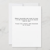 Hartelijk dank, Coach Yellow Softball-fotokaart Bedankkaart (Achterkant)