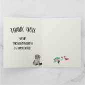 Hartelijk dank: Cocker Spaniel Vine & Rozen Bedankkaart (Binnen)