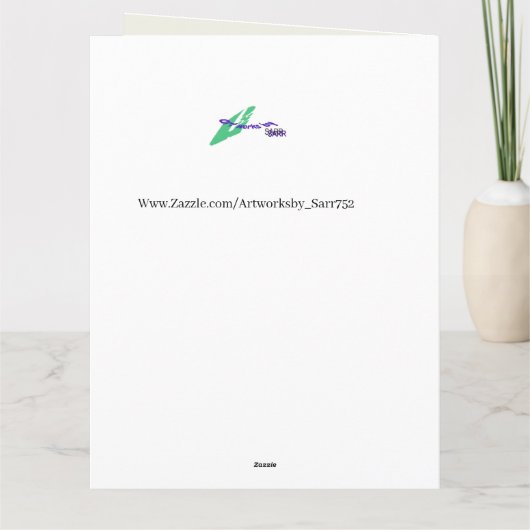 Hartelijk dank: Cocker Spaniel Vine & Rozen Bedankkaart (Achterkant)