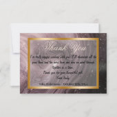 Hartelijk dank, collega's en bruine marmer, Gold l Notitiekaartje (Voorkant)