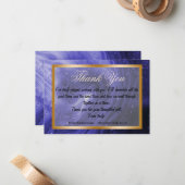 Hartelijk dank, collega's en donkerblauwe marmer,  notitiekaartje (Voorkant / Achterkant in situ)