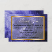 Hartelijk dank, collega's en donkerblauwe marmer,  notitiekaartje (Voorkant / Achterkant)