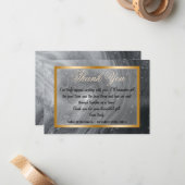 Hartelijk dank, collega's en grijze marmer, Gold l Notitiekaartje (Voorkant / Achterkant in situ)