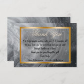 Hartelijk dank, collega's en grijze marmer, Gold l Notitiekaartje (Voorkant / Achterkant)