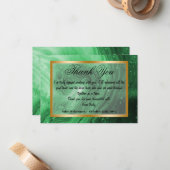 Hartelijk dank, collega's en Groene Marmer, Gold l Notitiekaartje (Voorkant / Achterkant in situ)