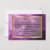 Hartelijk dank, collega's en roze marmer, Gold lij Notitiekaartje (Voorkant)