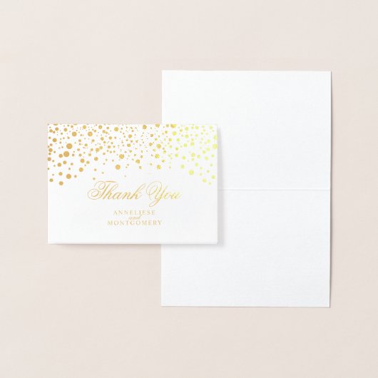 Hartelijk dank - Confetti Gold Dot Folie Kaarten (Display)