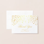Hartelijk dank - Confetti Gold Dot Folie Kaarten (Voorkant met envelop)