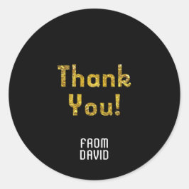 Hartelijk dank, Confetti Gold Ronde Sticker