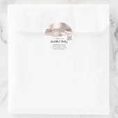 Hartelijk dank Cosmetics Logo QR Code Roos White Ronde Sticker (Tas)