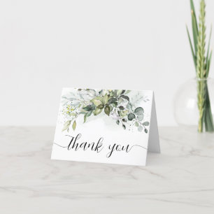 Hartelijk dank, creditcard Greenery Baby shower in Bedankkaart